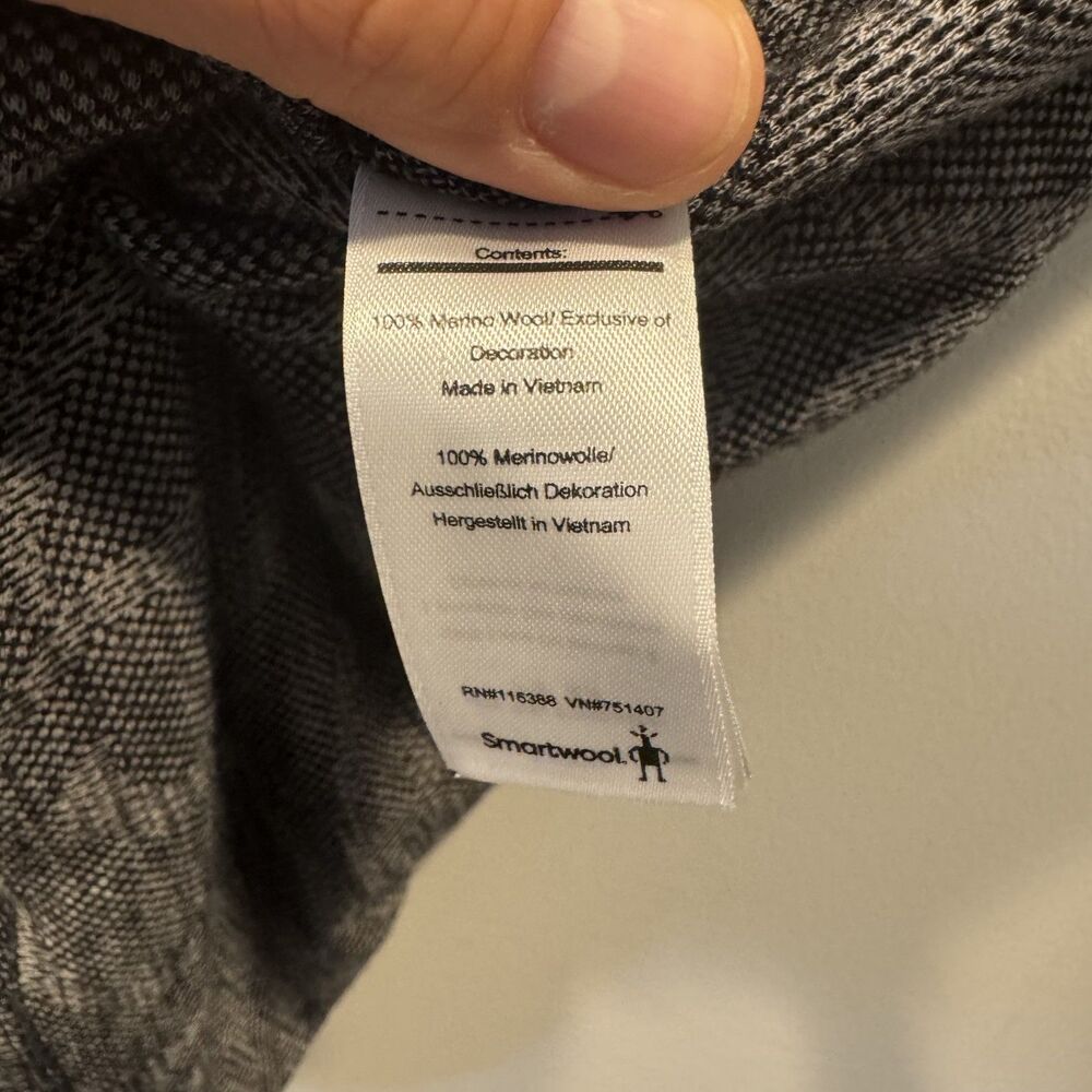Smartwool Quarter Zip Merino 250 Sweater Gray Base Layer Gorpcore Women Large - Picture 4 of 9